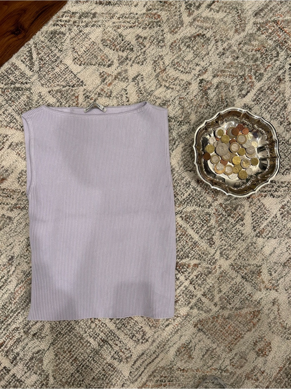 NWOT Abercrombie & Fitch Ribbed Sleeveless Tank - Light Lavender